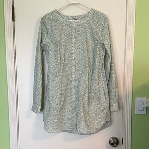 Duluth Blue and Green Floral Button-Up Shirt